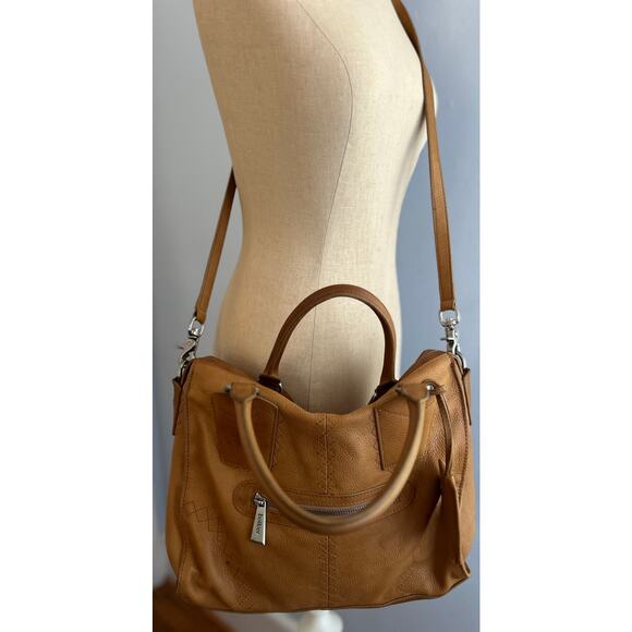 Botkier British Tan leather Satchel Shoulder bag Crossbody Bag - Picture 1 of 6